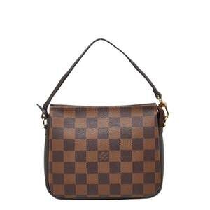 LOUIS VUITTON Brown Damier Leather Pouch